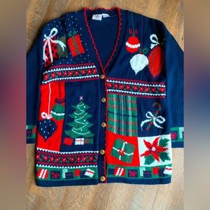 Nutcracker Christmas Cardigan Size Large Novelty Holiday Sweater